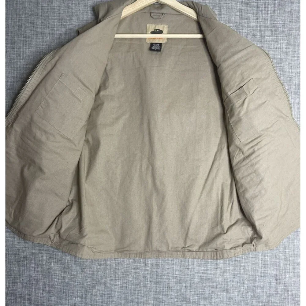 HUMVEE Vest Mens Large Khaki Back Pocket Hunting Photography Fishing Cargo Tan - Picture 3 of 11
